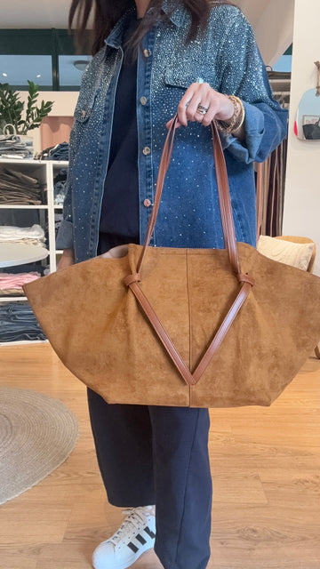 Borsa Cleo camoscio chiaro