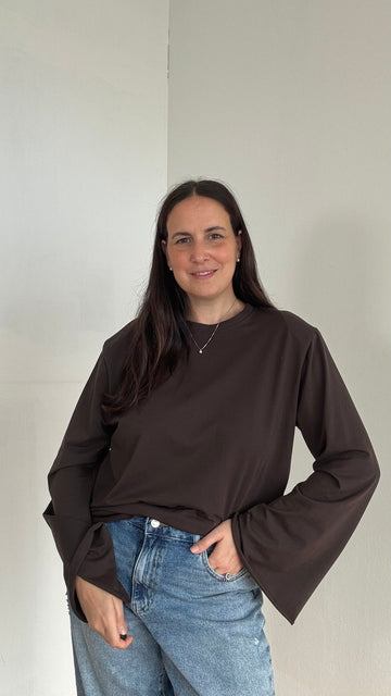 Maglia BASIC OVER marrone