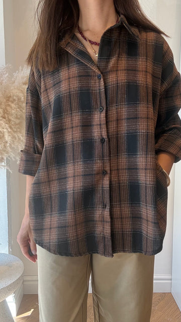 Camicia HARVARD Flanella Moro/Nero