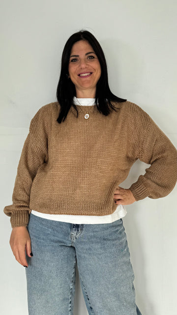 Maglione ISIDE cammello
