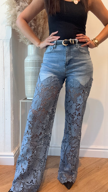 Denim Pizzo Azzurro