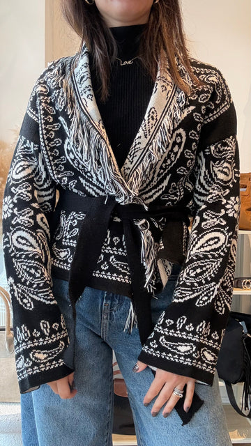 Cardigan Frange