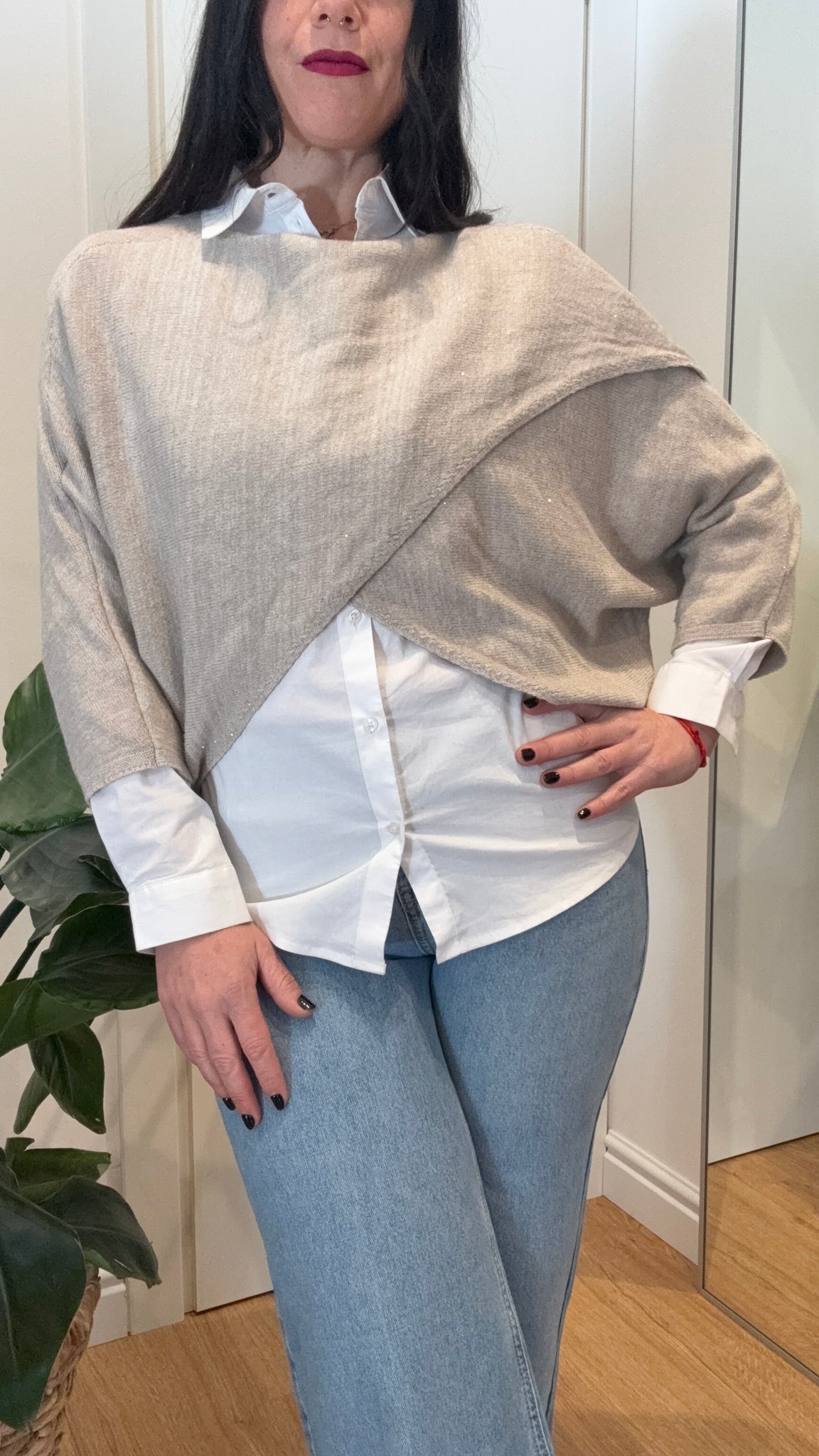 Maglia poncho luminosa