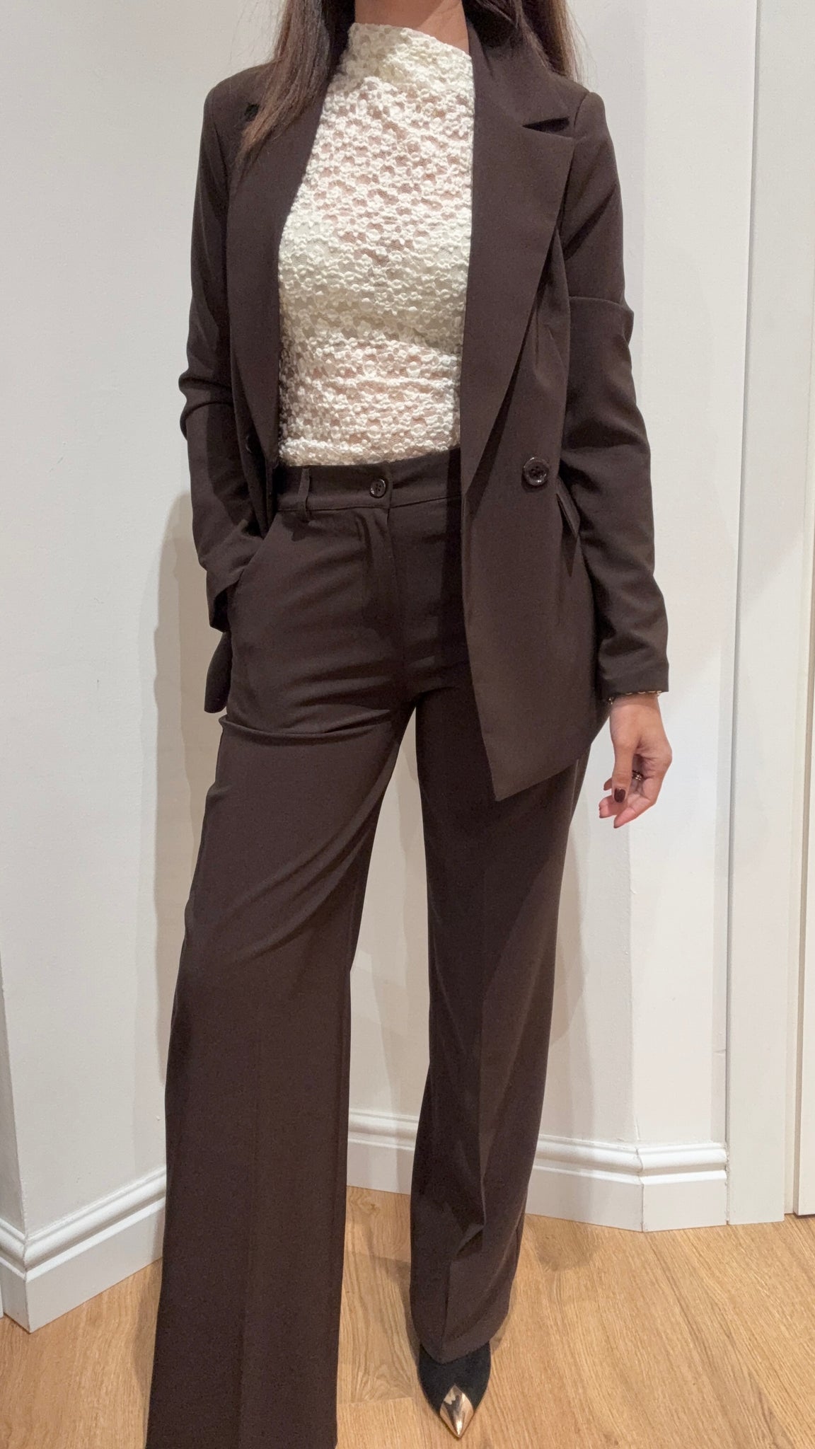 Tailleur Marrone palazzo