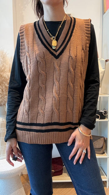 Gilet COLLEGE cammello