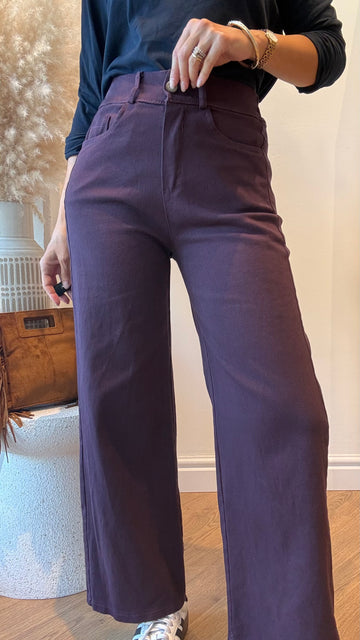 Pantalone Praga melanzana