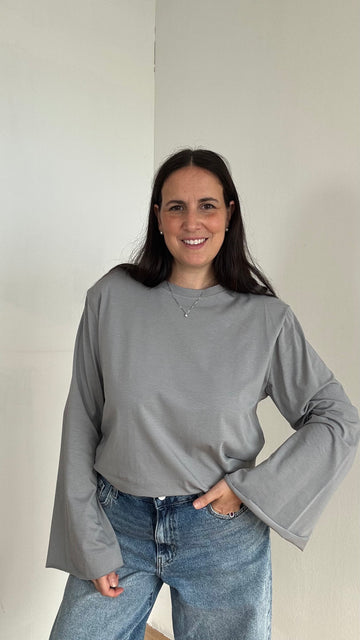 Maglia BASIC OVER grigio