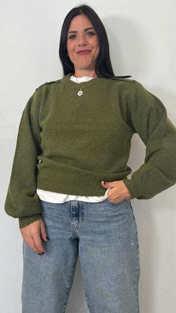 Maglione BANG verde bosco