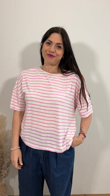 T-shirt PINK STRIPES